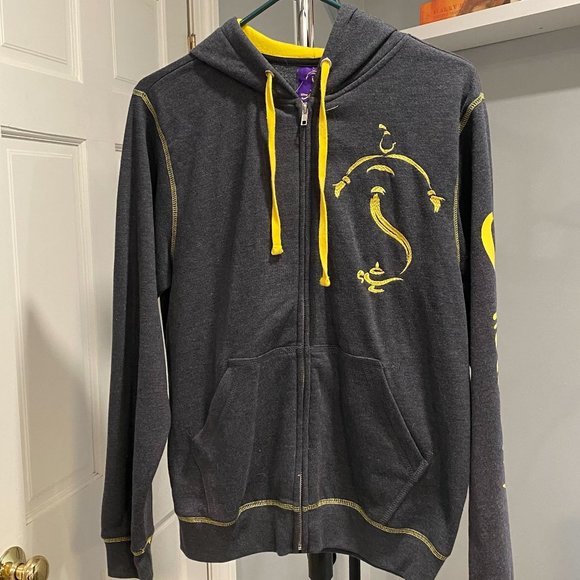 Disney Aladdin Hoodie Zip Up Yellow - Picture 1 of 5